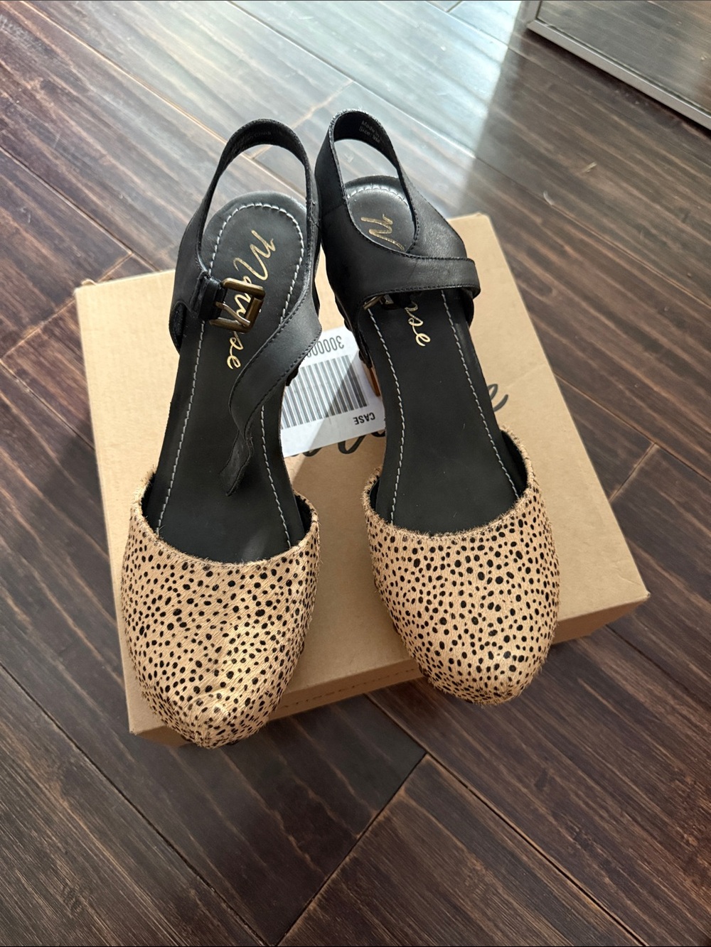 Matisse (Free People) Women's Black & Leopard Print Clogs Sz. 9 New in Box